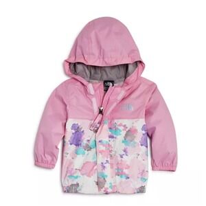 The North Face Infant Girls Pink Floral Zipline Rain Jacket Windbreaker 18-24M